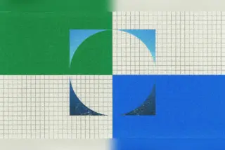 איור גרפי בגווני ירוק וכחול עם רשת משבצות וצורות עיגול, מתוך דף המחקר של Anthropic על העסקה בחברה