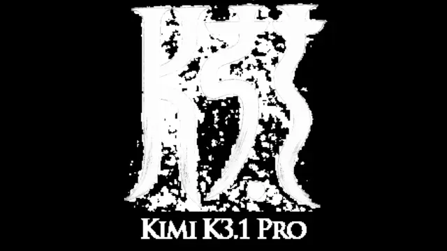 כרזה שחור-לבן של המודל Kimi K3.1 Pro, עם האותיות K3 והכיתוב "Kimi K3.1 Pro"